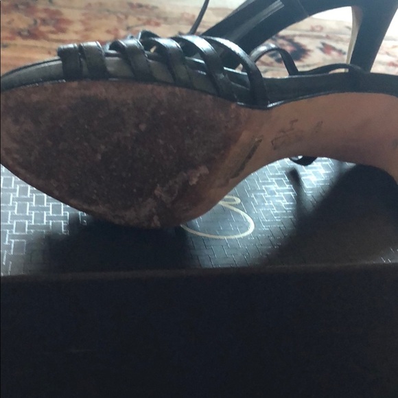 Sz 5 Cole Haan blk high heel sandals - Picture 4 of 4